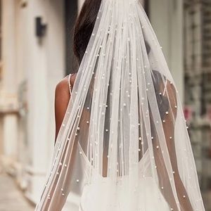 Cathedral Length Pearl Veil